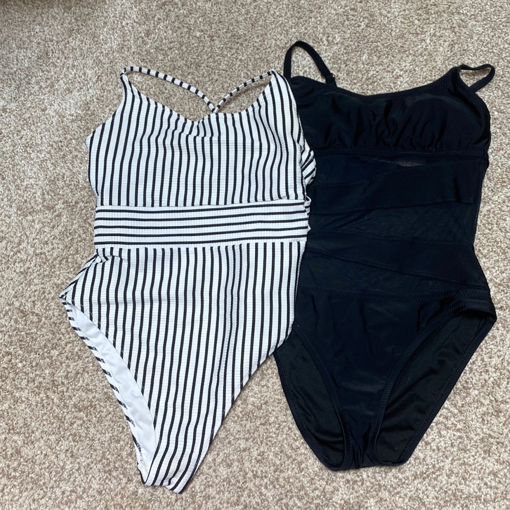 A set of one piece bathing suits